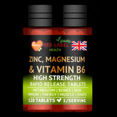 ZMA - Zinc Magnesium Vitamin B6 - 120 Tablets ZMA